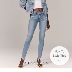 Abercrombie and Fitch mid rise super skinny ankle jeans